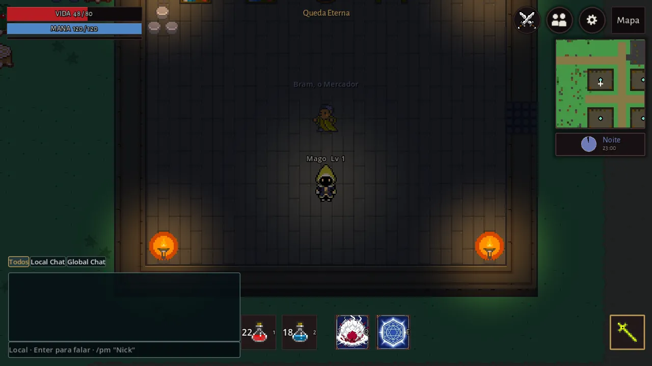 Everfall at night